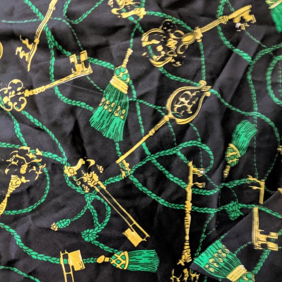 Flint & Moss Petite Black and Green Maxi Skirt with Key Print Women's Size PM - Picture 4 of 6